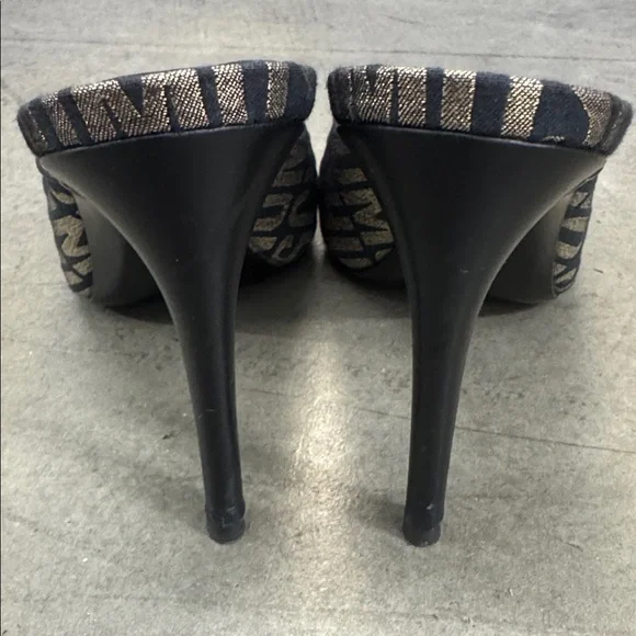 Moschino Black and Gold Logo Mules - Picture 3 of 6